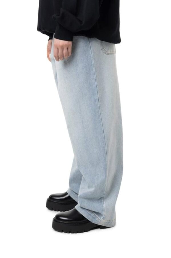 Wide Leg Blue Denim Jeans - Image 2