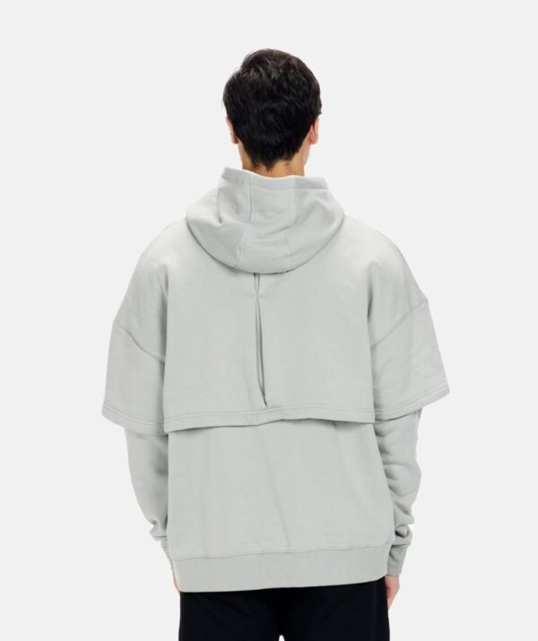 Oversized double layer hoodie without pockets - Image 4