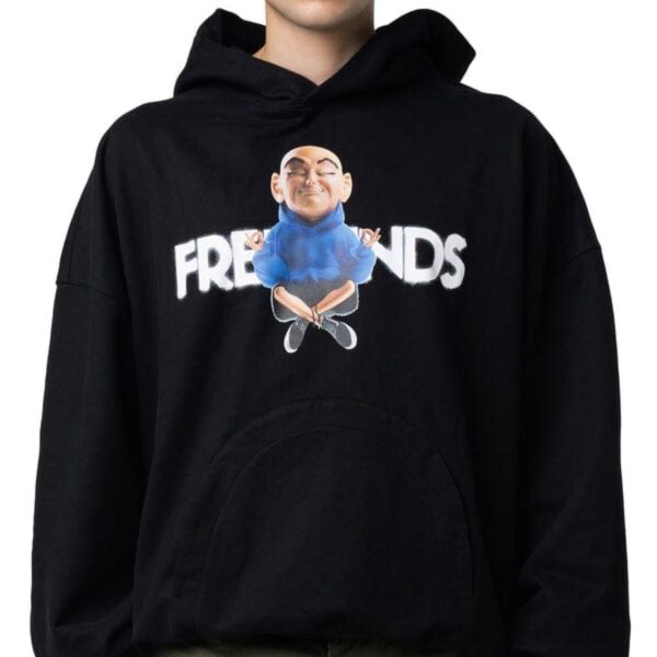 Mindful Chill Fleece Black Hoodie - Image 2