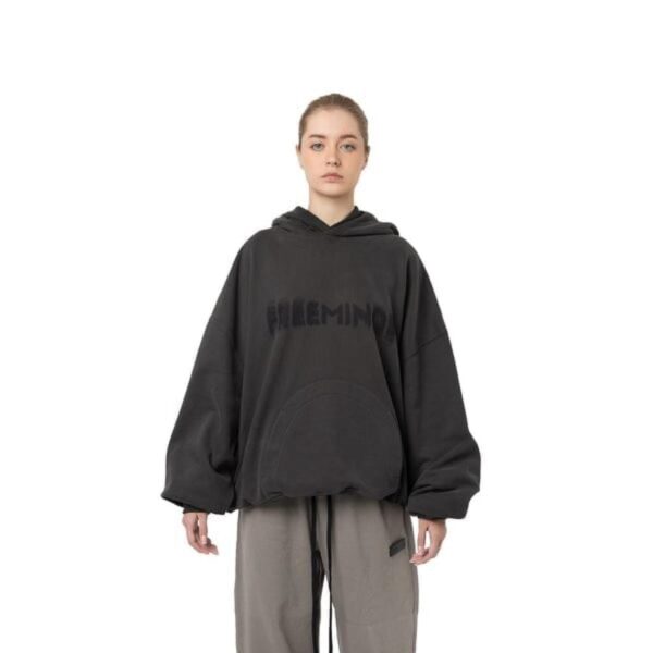 Fleece Gray Logo Hoodie