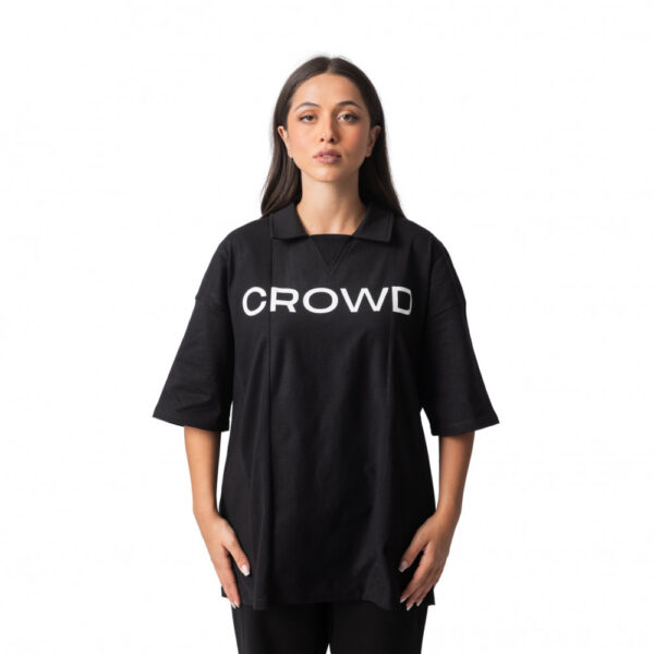 BLACK POLO T-SHIRT - Image 2