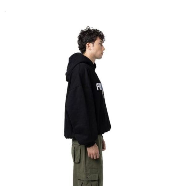 Mindful Chill Fleece Black Hoodie - Image 3