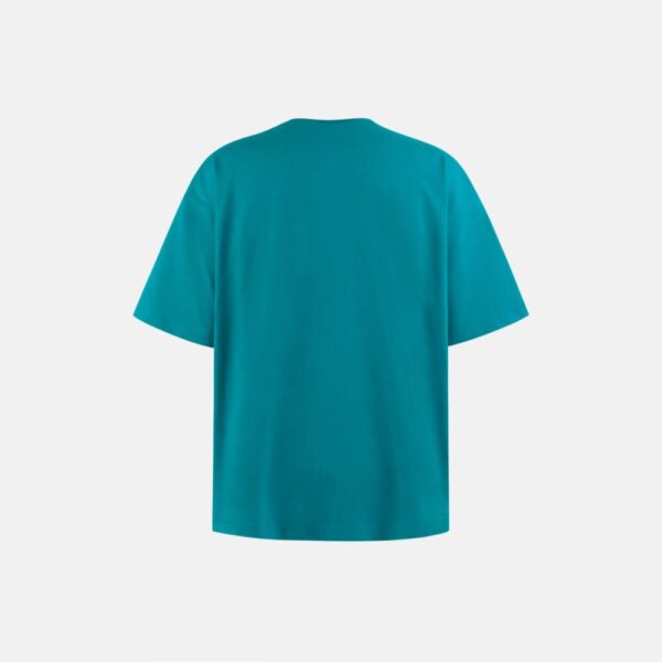 Oversized T-Shirt With Central Logo in Light Blue - Image 2