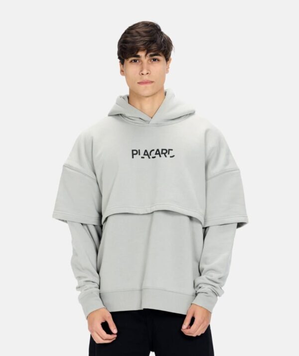 Oversized double layer hoodie without pockets - Image 3