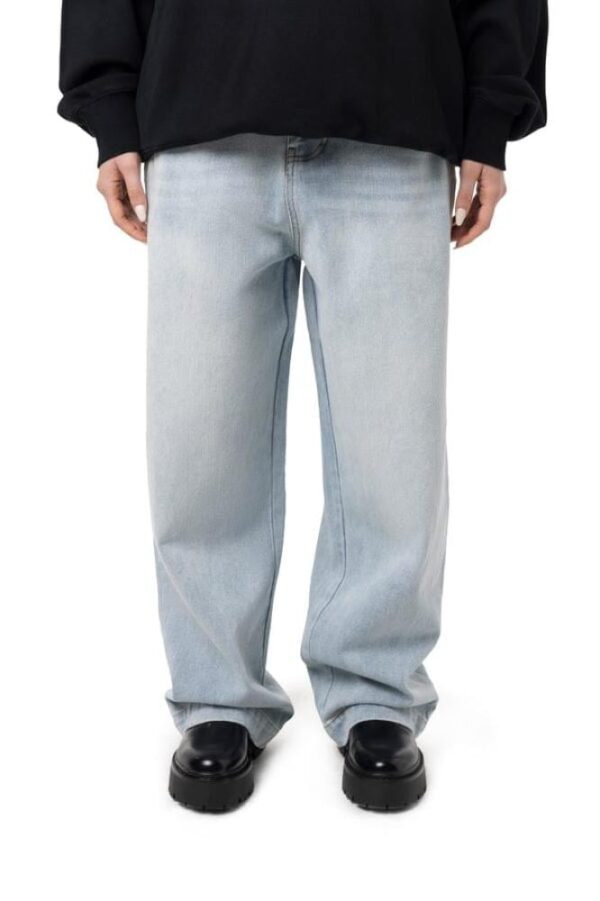 Wide Leg Blue Denim Jeans