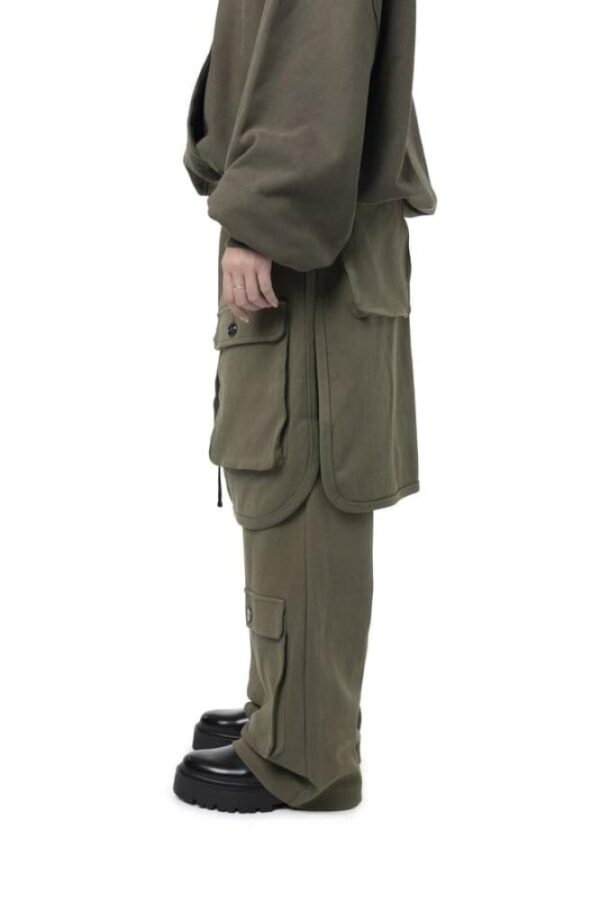 Green Navy Layered Cargo Sweatpant - Image 2