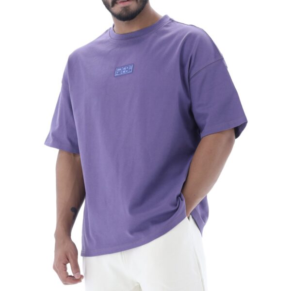 CLASSIC PURPLE COTTON T-SHIRT - Image 3