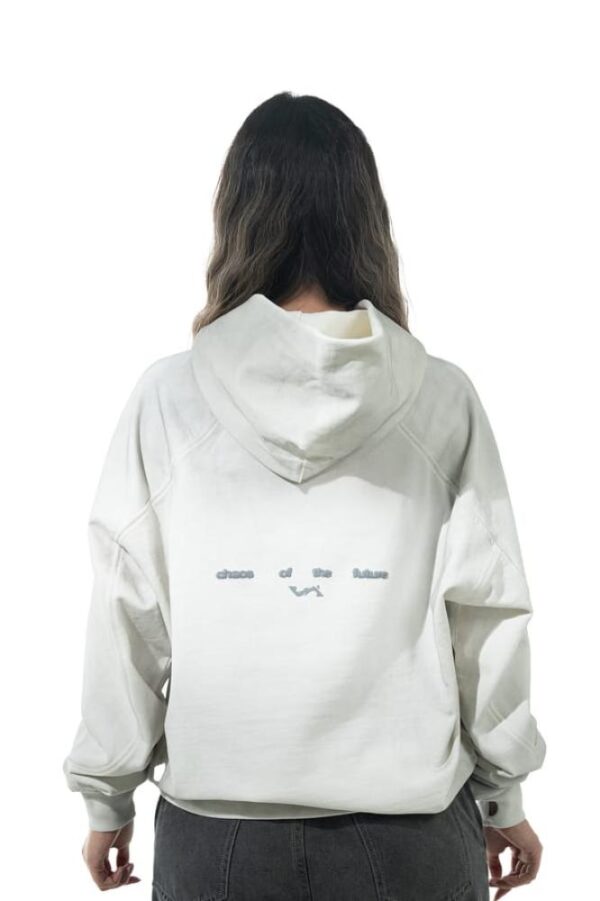 Chaos Of The Future - Washed White Hoodie - Image 5