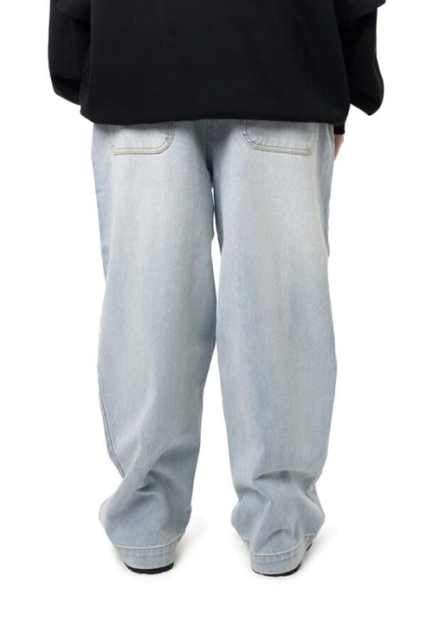 Wide Leg Blue Denim Jeans - Image 3