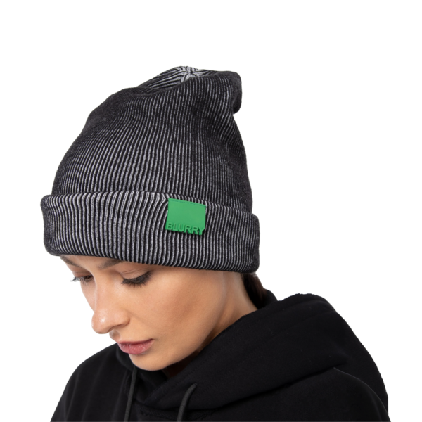 BLurry - Ice Cap - Classic Black Beanie - BP113 - Image 3